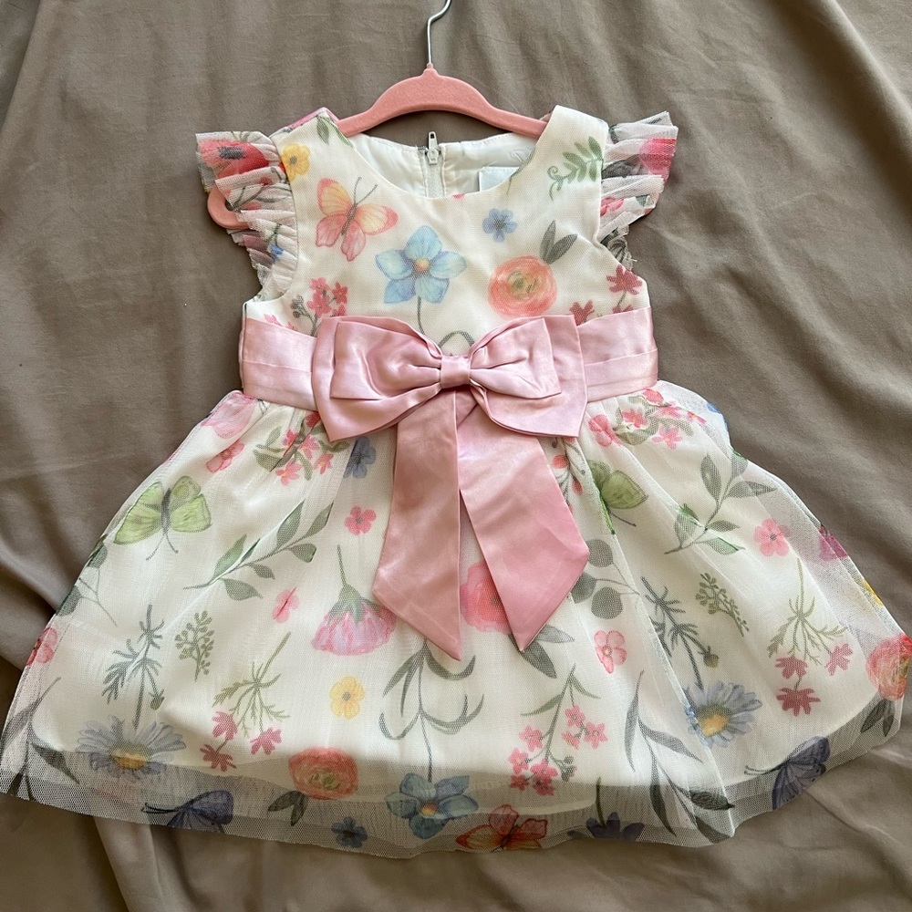 Baby Girl floral mesh set with bloomer 2 piece set